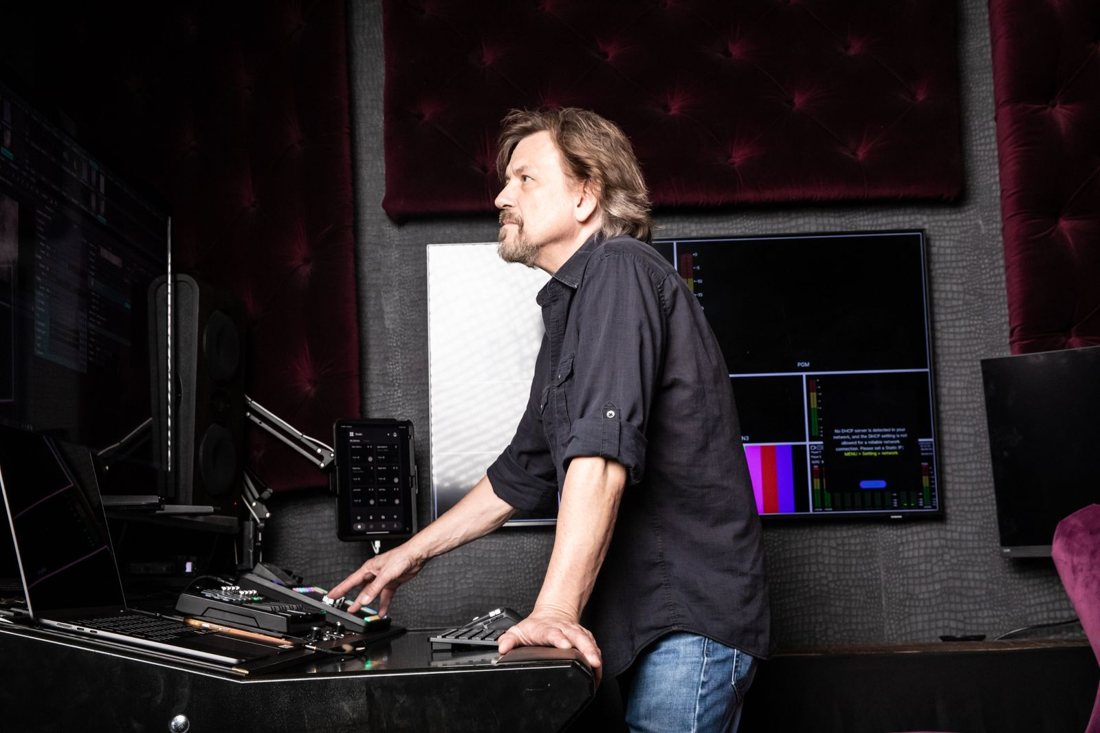 Rodney Good at the A/V desk